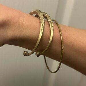🇳🇬ARTISAN African Gold Tone Bangle Set